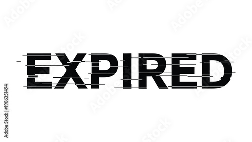 Expired Text Illustration: a visually striking illustration, the bold text EXPIRED stands out against the solid background, evoking a sense of finality and transition. 