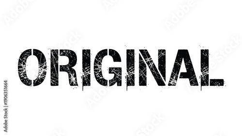 Original Bold Typography: A striking typographic design boldly presents the word ORIGINAL, crafted with a stencil-like effect, suggesting authenticity and a unique identity.