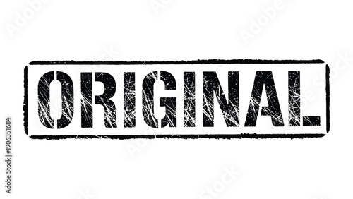 Original Stamp: A bold, grunge-style stamp declaring ORIGINAL conveys authenticity and originality.