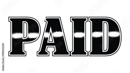 Paid Graphic: A bold graphic with the word PAID prominently displayed, with a modern font style.