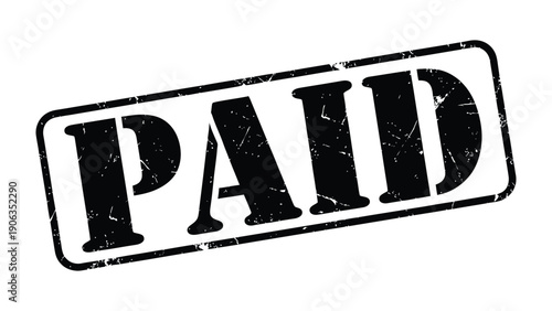 Paid Stamp: The bold PAID stamp conveys a clear message, a symbol of transactions and completed financial dealings.