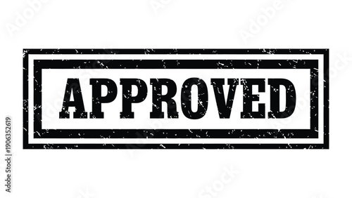 Approved Stamp: A bold, weathered APPROVED stamp signifies validation and authorization, perfect for conveying endorsement and confirmation in a concise and impactful manner.