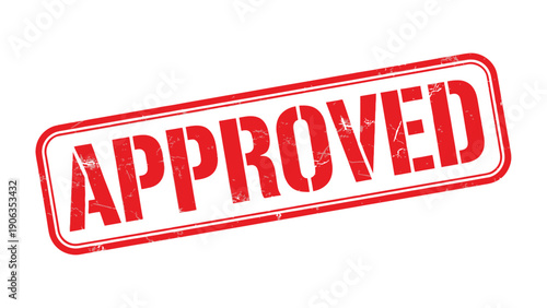 Approval Stamp: A bold red APPROVED stamp signifies confirmation and endorsement. The rectangular shape of the stamp adds to its clear and authoritative message.