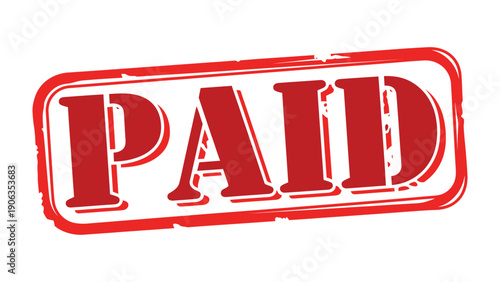 Stamp of Assurance: The word PAID boldly stamped in a rectangle, a visual declaration of a settled transaction and a mark of financial closure.