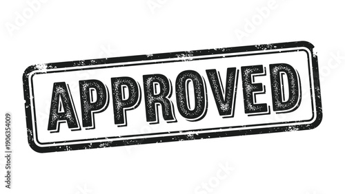 Approved Stamp of Authenticity: A classic approved stamp, conveying official authorization and validation with its clear, bold design.