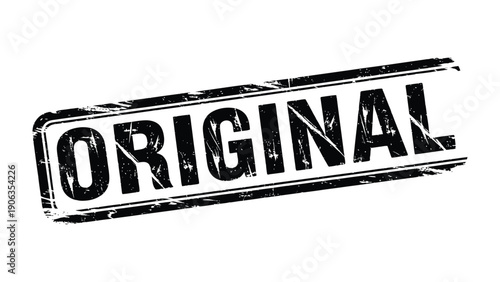 Original Stamp: A bold, grunge-style stamp declaring ORIGINAL conveys a sense of authenticity and originality. The worn texture of the stamp adds character, symbolizing genuineness and creative flair.