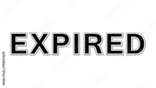 Expired Notice: A bold, uppercase EXPIRED word is displayed clearly, emphasizing the end date of validity or usage.