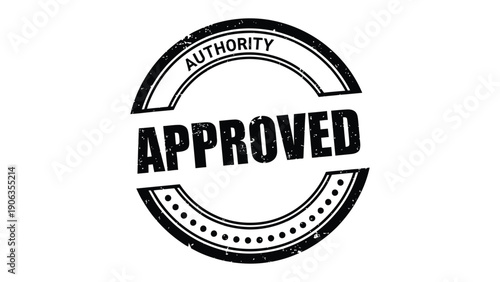 Approved Stamp of Authority: A bold, circular stamp declares APPROVED, symbolizing official endorsement and authorization.