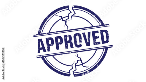 Approval Stamp: A close-up shot of a classic, distressed stamp, vividly displaying the word APPROVED across the center, a symbol of validation and authorization. 