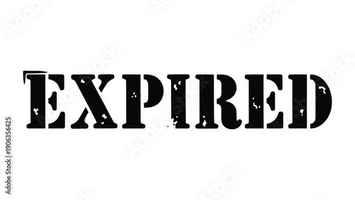 Expired Stamp: A bold stamp declares a product's state of expiration, evoking a sense of time's passage and the need for vigilance.