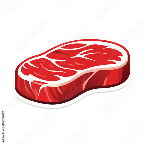 Red steak with white marbling, perfect for menu design, culinary blogs, or food advertisements showcasing premium cuts of meat.
