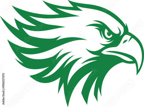 Detailed hand drawn vector illustration of a majestic peregrine falcon bird of prey with brown speckled feathers standing alert