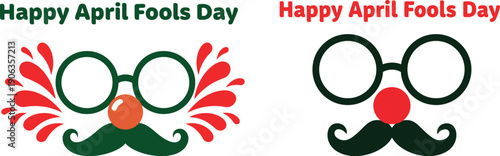April fools day funny glasses and mustache prank image