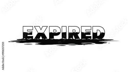 Expired Stamp: A stark graphic displaying the word EXPIRED with a bold font, creating a visual statement of something that has run its course, ended. and is no longer valid.
