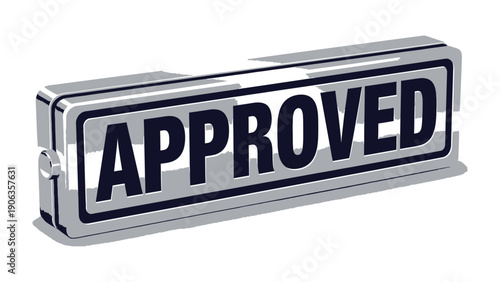 Official Seal of Approval: A metallic APPROVED stamp, conveying a clear message of endorsement and authorization. This image is perfect for conveying authenticity and legitimacy.
