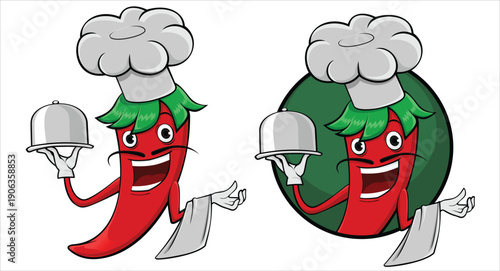 happy Vector clip art chili illustration