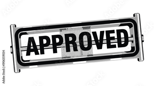 Approved Seal: A simple, yet impactful, stamp displaying the word APPROVED, signifying acceptance and confirmation.