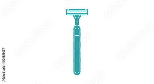 Simple blue razor on a white background.