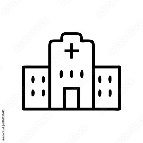 Hospital Building icon for web and graphic design
