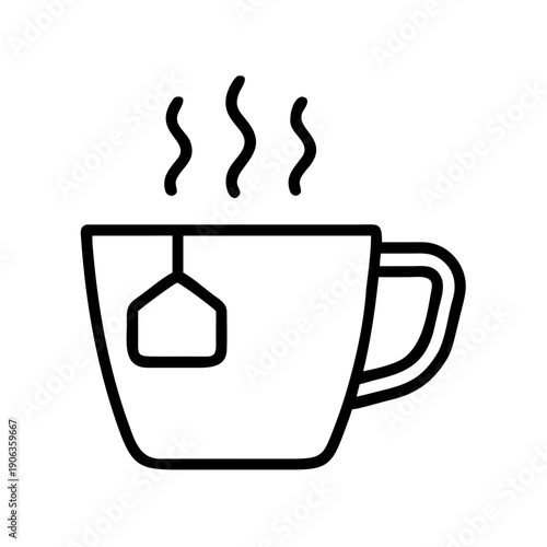 Hot Tea Coffee Cup icon for web and graphic design