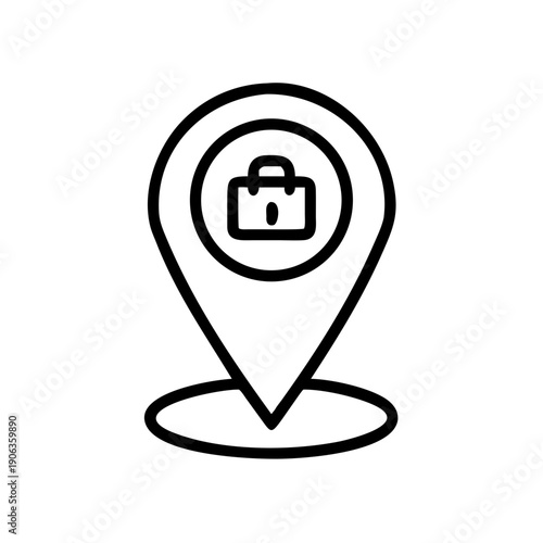 Location Pin With Weight Icon icon for web and graphic design