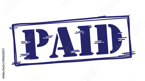 Paid Stamp: A bold PAID stamp, signifying transaction completion. A symbol of financial confirmation, efficiency, and clarity in business dealings. 