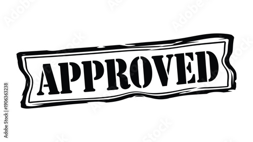 Approved Seal of Authenticity: A classic approved stamp, conveying official authorization and the validation of approval in a clear, concise visual.