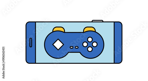 Mobile Gaming Concept: Smartphone with Game Controller Icon