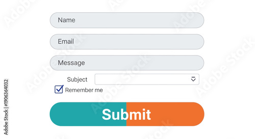 Contact Form Fields with Submit Button