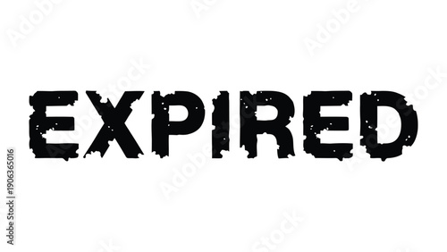 Expired Stamp: A bold, grunge-style stamp declaring EXPIRED, a clear indication of a time-sensitive status, this image represents concepts of deadlines and obsolescence.