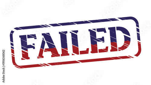 Failed Stamp: An eye-catching FAILED rubber stamp, conveying a clear message of rejection or non-success.