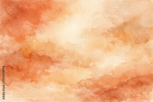 Warm earthy watercolor background in terracotta, sand and clay tones with soft blended abstract texture and natural organic aesthetic, calming wellness and holistic lifestyle branding backdrop.