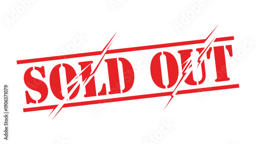 Sold Out Stamp: A bold, eye-catching SOLD OUT stamp, conveying a clear message of high demand and limited availability.