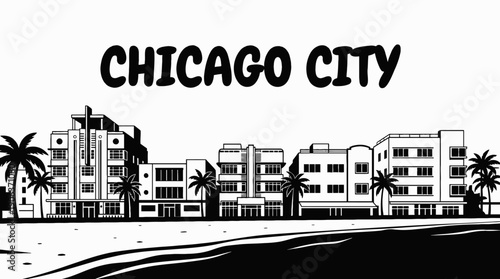 chicago city skyline urban architecture downtown landmark travel tourism america usa landscape metropolitan business culture modern historic destination famous district with lake michigan skyscrapers