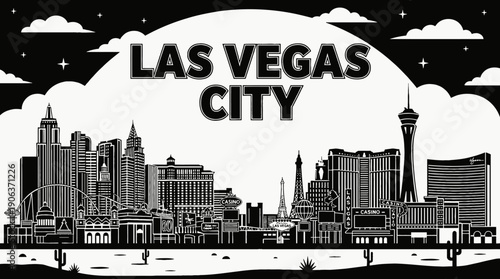 las vegas city skyline urban architecture downtown landmark travel tourism america usa landscape metropolitan business culture modern historic destination famous district with strip casino neon desert