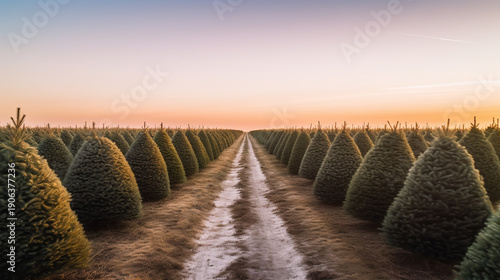 Walkway Lane Path With Green Trees in Forest. Beautiful Alley In Park. Pathway Way Through Dark Forest