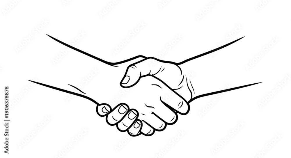 Fototapeta premium hand shake vector