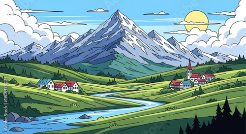 swiss alps landscape