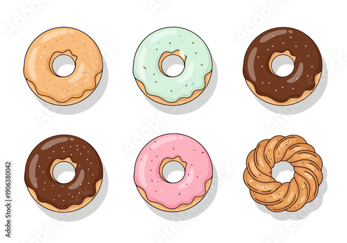 Variety Of Sweet Doughnuts Displayed With Different Frostings And Toppings Ready For Enjoyment In A Delightful Arrangement Of Baked Goods