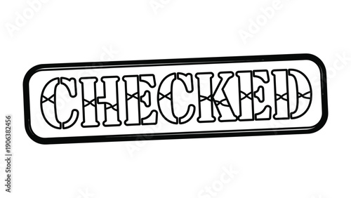 Checked Icon: A bold Checked icon, a simple yet impactful design element perfect for conveying approval, validation, or completion in a clean, easily-recognizable format.