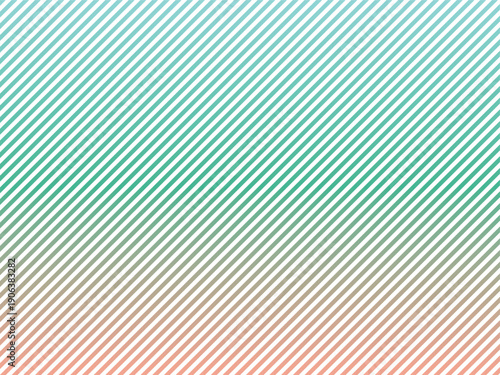 Gradient diagonal stripes pattern in pastel green and peach tones seamless texture