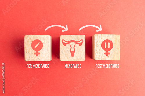 words perimenopause, menopause and postmenopause. the concept of menopause stage or period or age