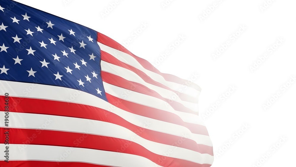 Obraz premium President's day american flag waving high symbolizing freedom and leadership