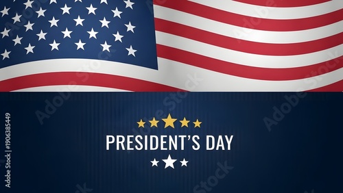 President's day celebrations in america with patriotic american flag