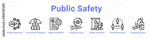 Public Safety Icon Banner and Collection