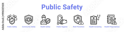Fotografija Public Safety Icon Banner and Collection