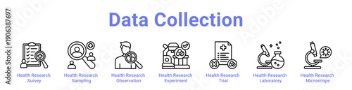 Data Collection Icon Banner and Collection