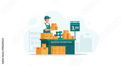 Market stall vendor selling fresh produce and goods.