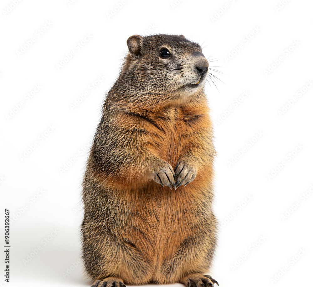 Fototapeta premium ground squirrel on a white background