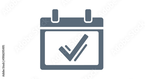 Calendar with checkmark appointment confirmed schedule agreed.